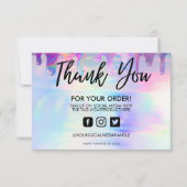 Holografisch pastel Drip Dank u wel Media invoegen (Voorkant)