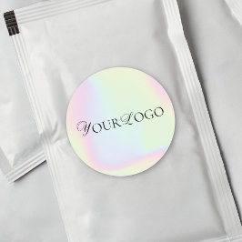 Holografisch Pastelkleurig Aangepast Zakelijk Hori Ronde Sticker