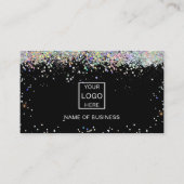 Holografisch pictogram Glitter QR Code Social Medi Visitekaartje (Voorkant)