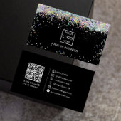 Holografisch pictogram Glitter QR Code Social Medi Visitekaartje