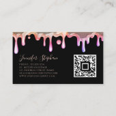 Holografisch Pools strips artiest QR Code zwart Visitekaartje (Achterkant)