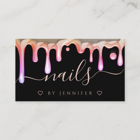 Holografisch Pools strips artiest QR Code zwart Visitekaartje (Voorkant)