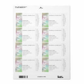 Holografisch professioneel haar en skincare-produc etiket (Full Sheet)