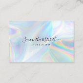 Holografisch QR-code Beauticiste Makeup Artist Visitekaartje (Voorkant)