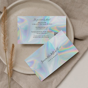 Holografisch QR-code Beauticiste Makeup Artist Visitekaartje