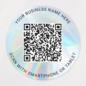 Holografisch QR-code Bedrijfsnaam Aangepast Labels (Design 1)