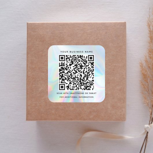 Holografisch QR Code Business en Professional Vierkante Sticker