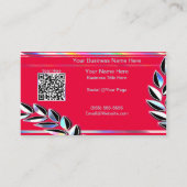 Holografisch QR-code rood Visitekaartje (Voorkant)