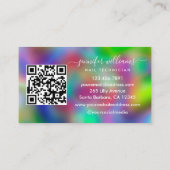 Holografisch QR voor nageltechnicus Visitekaartje (Achterkant)