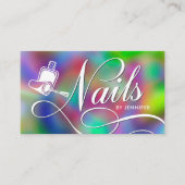 Holografisch QR voor nageltechnicus Visitekaartje (Voorkant)