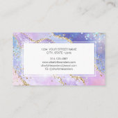 Holografisch regenbooggoud modern visitekaartje (Achterkant)