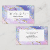 Holografisch regenbooggoud modern visitekaartje (Voorkant / Achterkant)