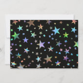 Holografisch regenboogstars Verloving Save The Date (Achterkant)