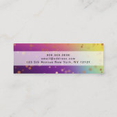 Holografisch roos goud confetti makeuken artiest mini visitekaartje (Achterkant)