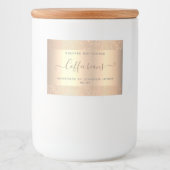 Holografisch Roos Gouden Ombre Glitter Verpakking Voedselcontainer Etiket (Voorkant)