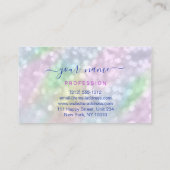 Holografisch Roze Blauwe Professionele Abstracte O Visitekaartje (Achterkant)