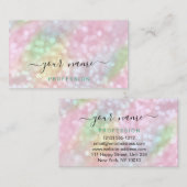 Holografisch Roze Blue Professional Rosse Makeup Visitekaartje (Voorkant / Achterkant)