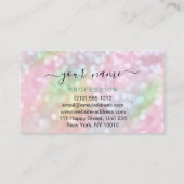 Holografisch Roze Blue Professional Rosse Makeup Visitekaartje (Achterkant)