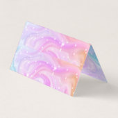 Holografisch Roze en Gold Visitekaartje  (Achterkant)