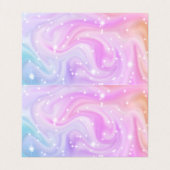 Holografisch Roze en Gold Visitekaartje  (Binnenkant ongevouwen)