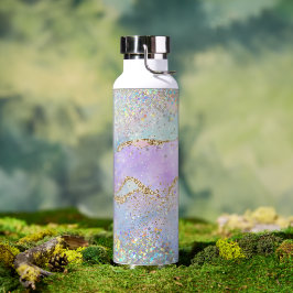 Holografisch Roze Glitter Effect Unicorn Mermaid Waterfles