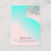 Holografisch roze gradiënt die Display Kaart verdi Contactkaartje (Achterkant)