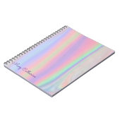 Holografisch roze huiswerk notitieboek (Linkerzijde)