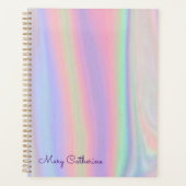 Holografisch roze huiswerk planner (Voorkant)
