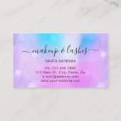Holografisch roze Logo Lash Makeup Nails Visitekaartje (Achterkant)
