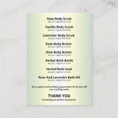 Holografisch roze Logo van de Lijst van ingrediënt Visitekaartje (Achterkant)