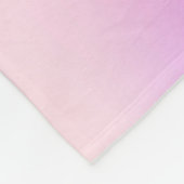 Holografisch roze paars naamscript fleece deken (Hoek)