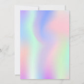 Holografisch roze paarse 10e verjaardag kaart (Achterkant)
