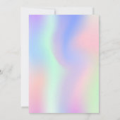 Holografisch roze paarse fotoscript verjaardag save the date (Achterkant)