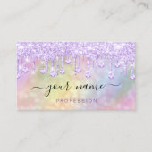 Holografisch roze Paarse schijven maken artiest Visitekaartje (Voorkant)