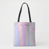 Holografisch Roze School Tote Bag (Voorkant)