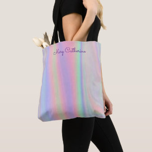Holografisch Roze School Tote Bag