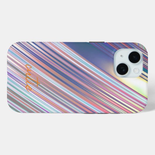 Holografisch Schattige Gestreept Meisje Case-Mate iPhone Case (Achterkant (horizontaal))
