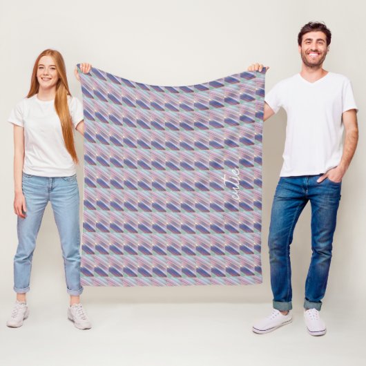 Holografisch Schattige Gestreept Meisje Fleece Deken (In situ)