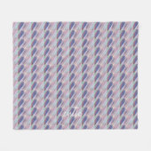 Holografisch Schattige Gestreept Meisje Fleece Deken (Voorkant (Horizontaal))