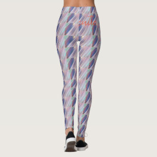 Holografisch Schattige Gestreept Meisje Leggings