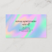 Holografisch Script Calligraphy Appointcard Afsprakenkaartje (Achterkant)