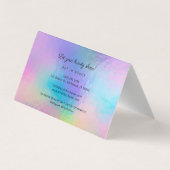 Holografisch script Modern Business Owner Business Visitekaartje (Achterkant)