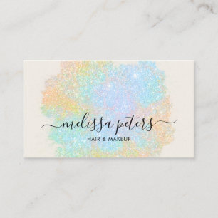 Holografisch script Moderne glitter Sparkle Visitekaartje