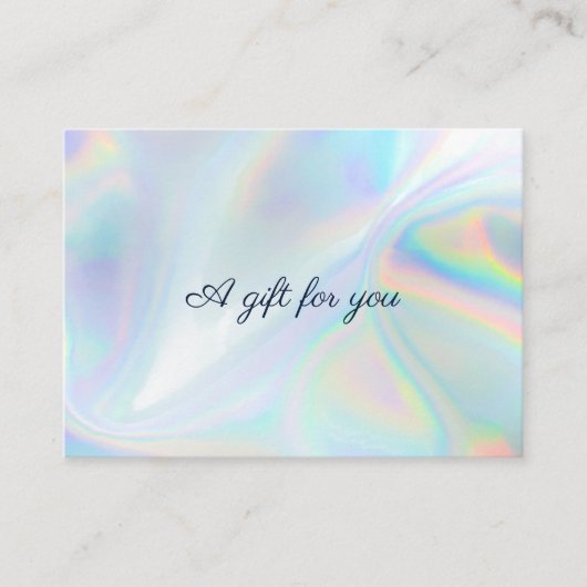 Holografisch Script Zakelijk Cadeaucertificaat Visitekaartje (Voorkant)