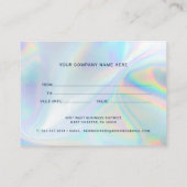 Holografisch Script Zakelijk Cadeaucertificaat Visitekaartje (Achterkant)