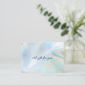 Holografisch Script Zakelijk Cadeaucertificaat Visitekaartje (Staand voorkant)