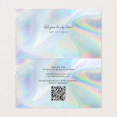 Holografisch scriptbeheerderscode QR Visitekaartje (Binnenkant ongevouwen)