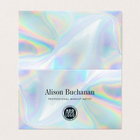 Holografisch scriptbeheerderscode QR Visitekaartje (Buitenkant ongevouwen)