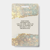 Holografisch Signature Script Chic Glitter Salon I Badge (Achterkant)