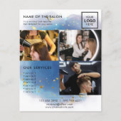 Holografisch Signature Script Modern Glam Glitter Flyer (Voorkant)